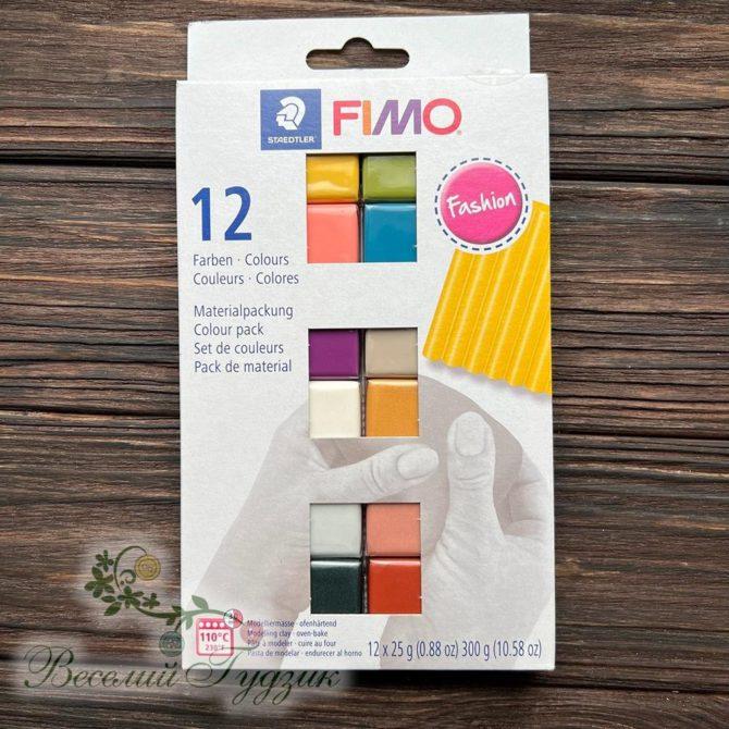 Набір полімерної глини Fimo “Fashion”, 12 кольорів